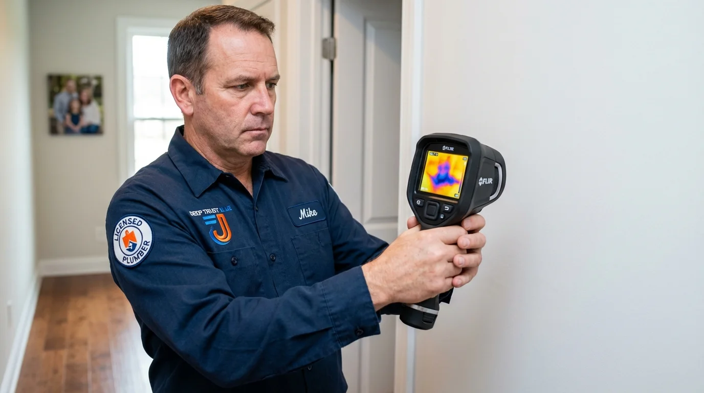 Thermal imaging leak detection by Johns Plumbing LLC in Huntertown